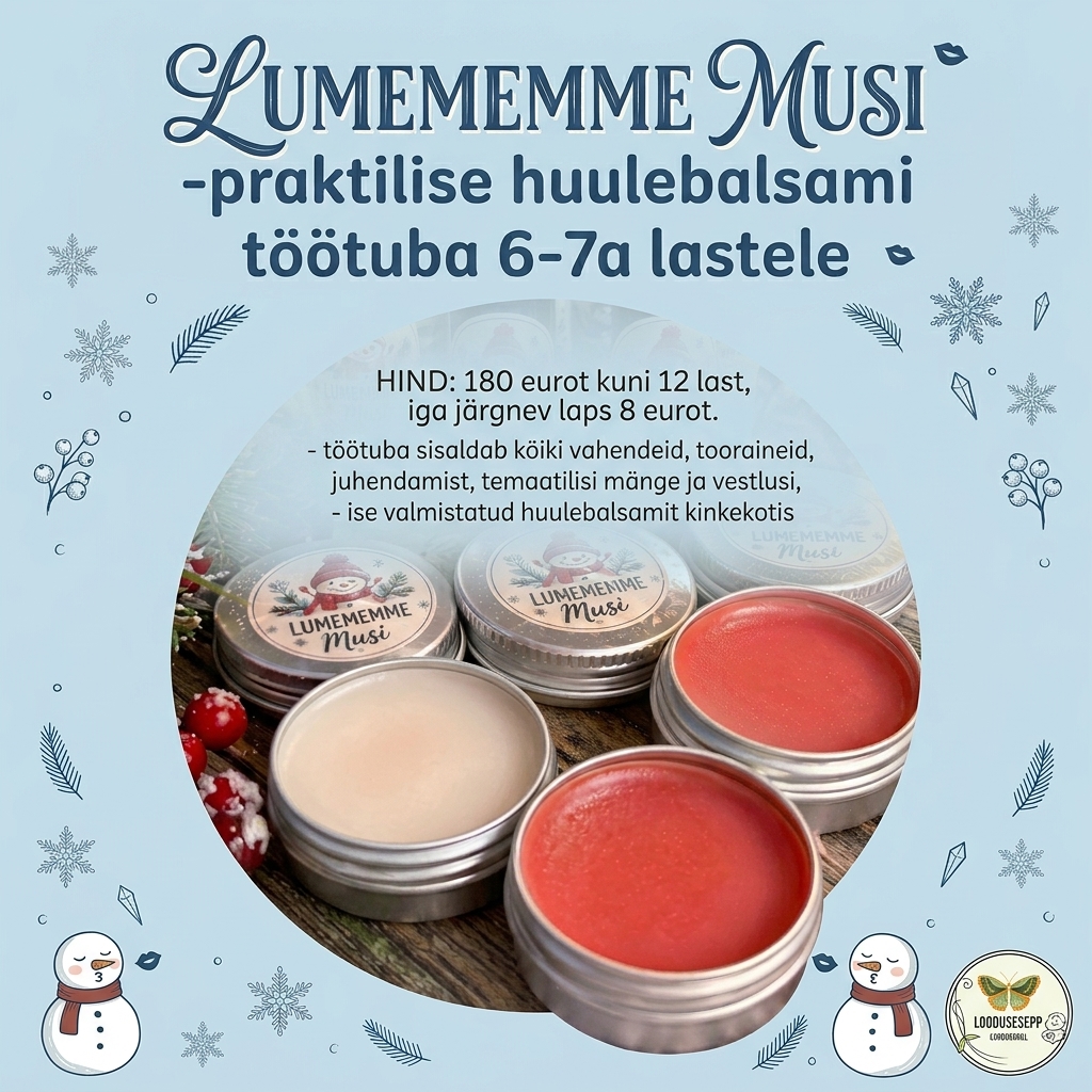Huulepalsami töötuba lastele